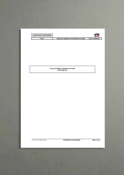 General conditions of purchase of goods