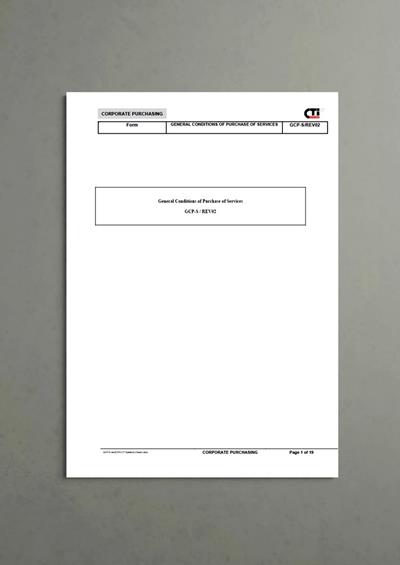 General conditions of purchase of services