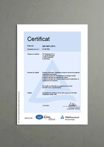 ISO 9001 (FR) - Dokumente