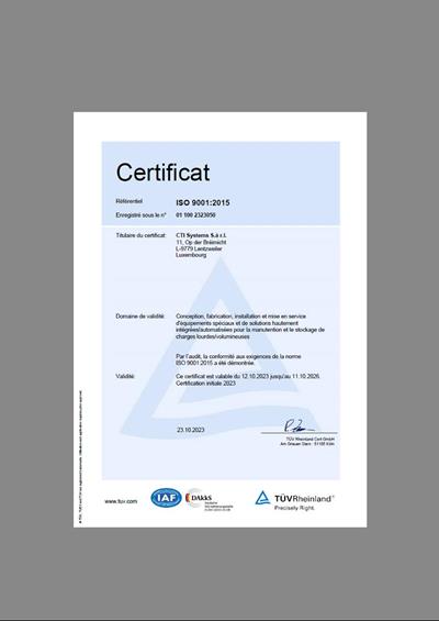 ISO 9001 (FR) - Dokumente