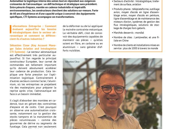 Interview publiée – Aéronautique, la logistique interne réinventée